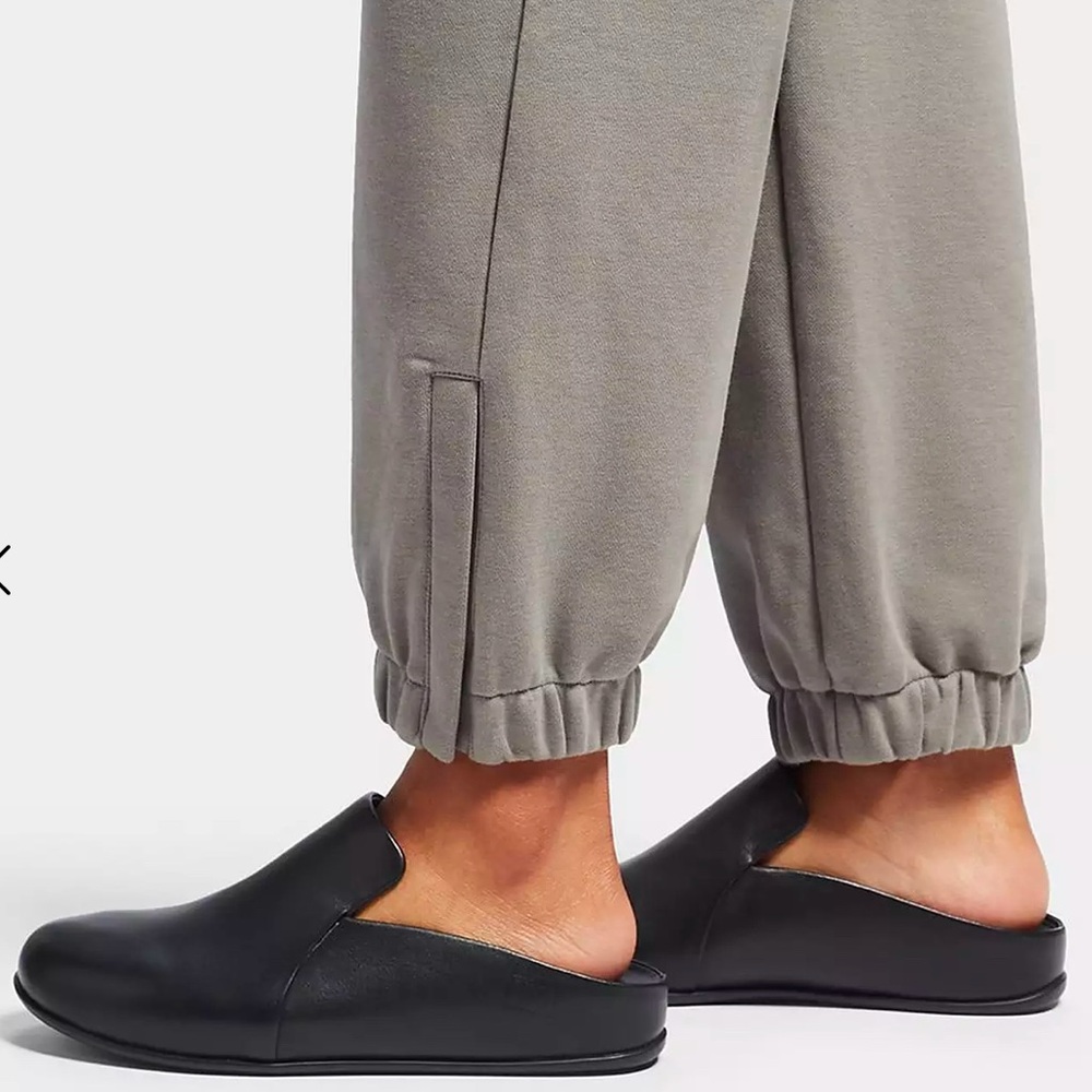 FitFlop Black Slip-On Mule Slippers